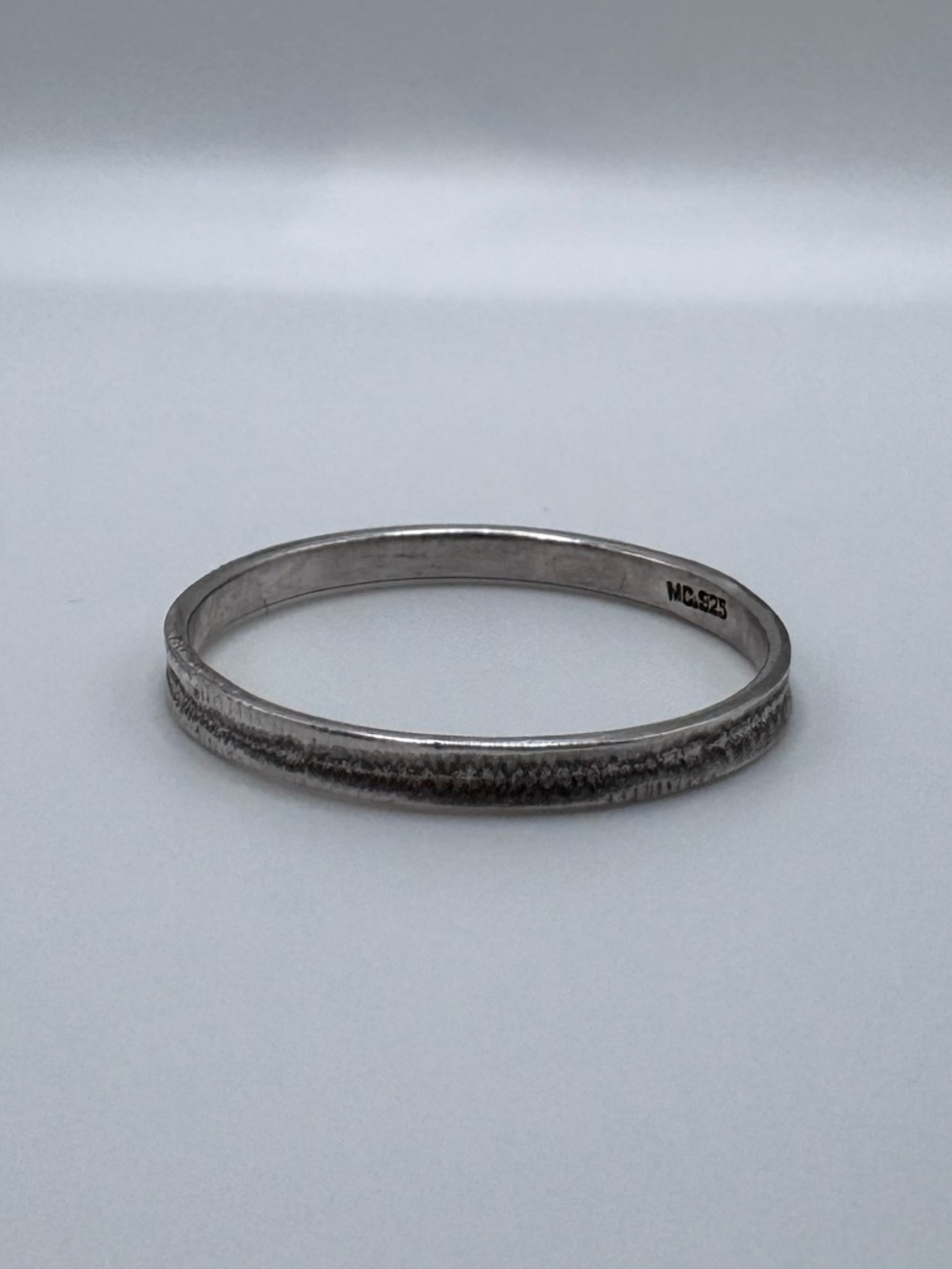 Sterling Silver 925 Minimalist Concave Ring Band Sz 8.25